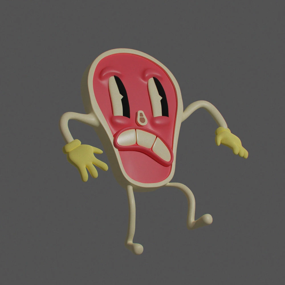 Modelo 3D del personaje central de Cooking Time!